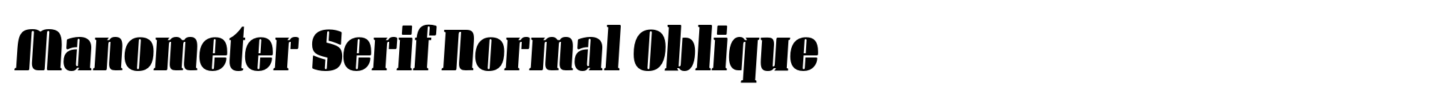 Manometer Serif Normal Oblique image